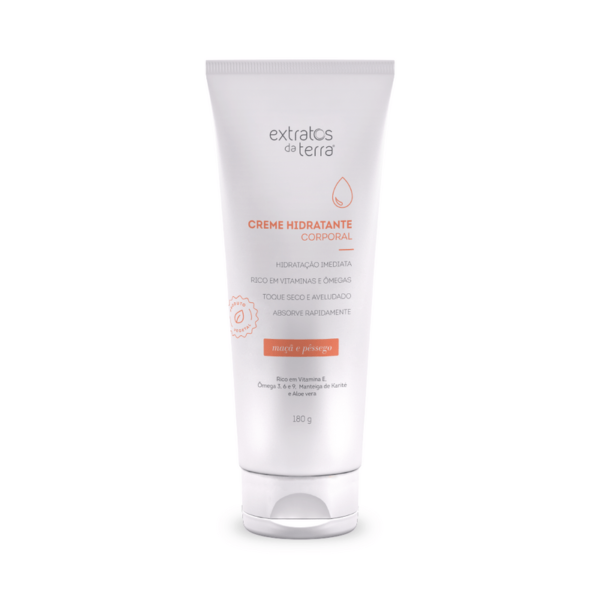 Creme hidratante corporal maçã e pêssego 180g - Imagem 1