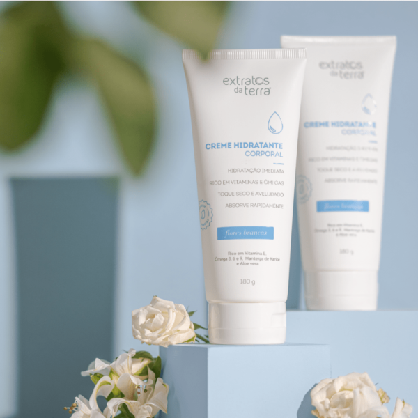 Creme hidratante corporal flores brancas 180g - Imagem 2