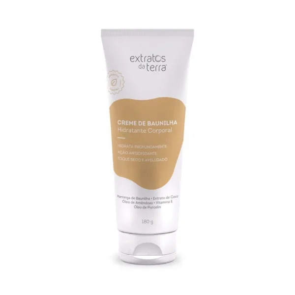 Creme hidratante corporal de baunilha 180g - Imagem 1
