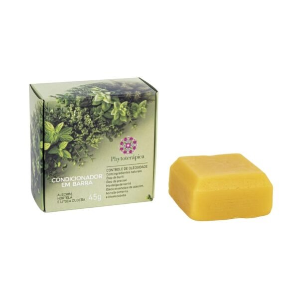 Condicionador em Barra Alecrim, Hortelã e Litsea Cubeba - 45g Condicionador vegano em barra - controle de oleosidade 45g - Imagem 1