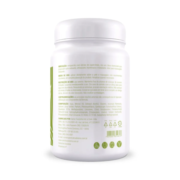 Relax Capim Limão Creme de massagem corporal 1000g - Imagem 3