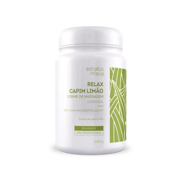 Relax Capim Limão Creme de massagem corporal 1000g - Imagem 1