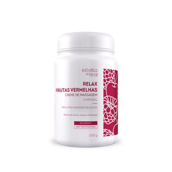 Relax frutas vermelhas creme de massagem 1000 g Relax Frutas Vermelhas Creme de massagem 1000g - Imagem 1